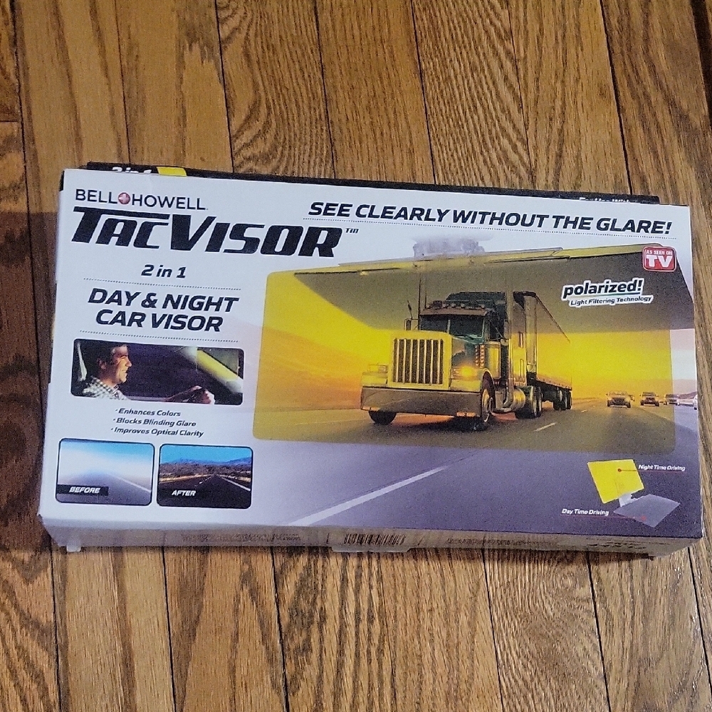 TacVisor 2-in-1 Day & Night Car Visor - Black